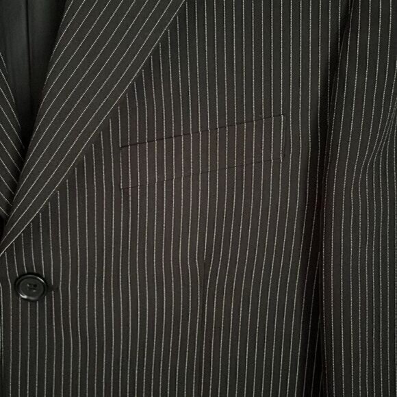 Le Chateau Mens Black Pinstripe Blazer Size 38 - Picture 4 of 13